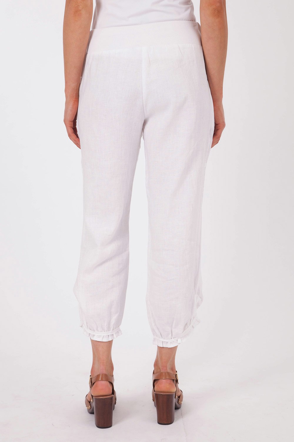 Marco Polo clothing Cropped Relaxed Linen Pant - Womens Pants at Birdsnest