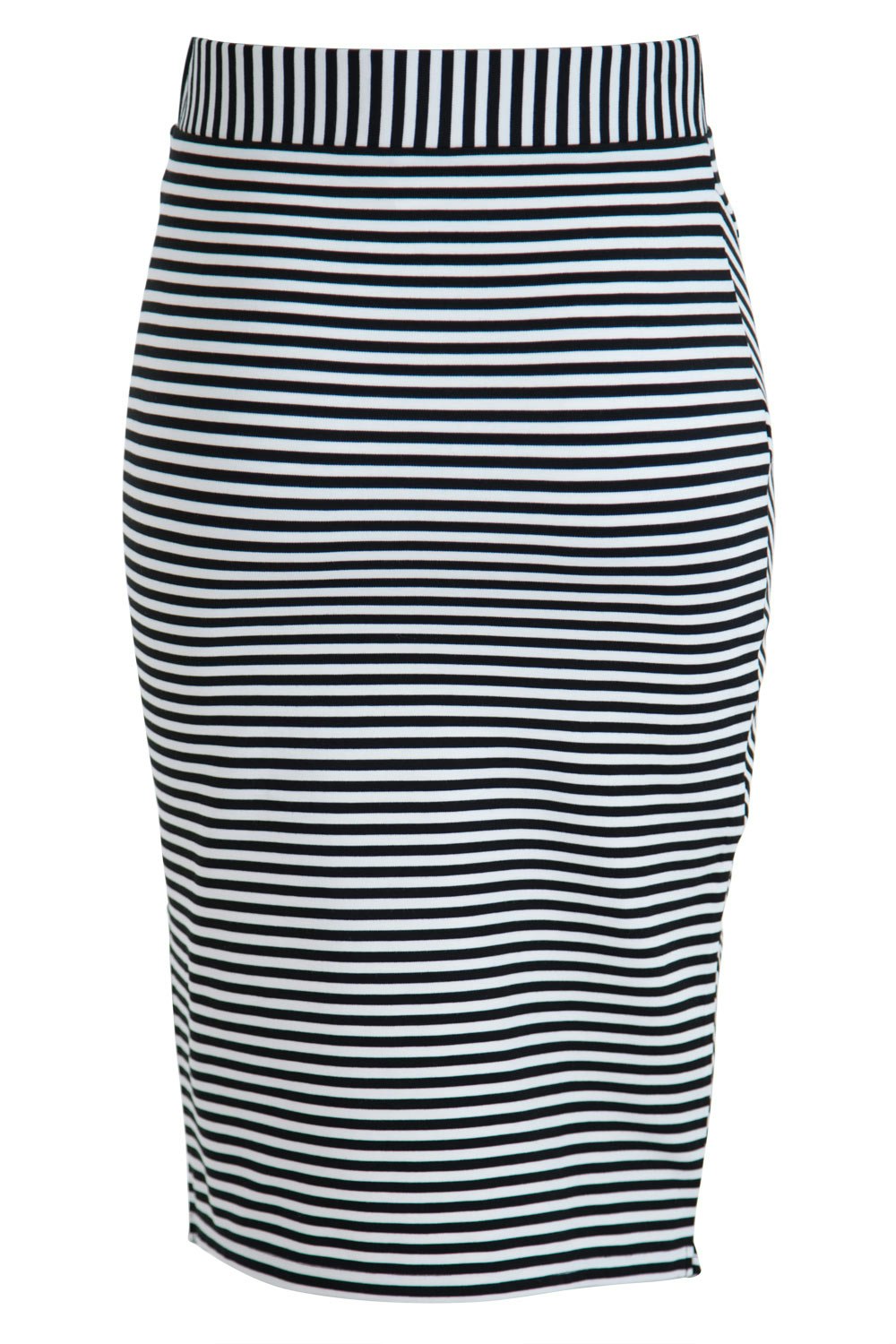 Wite Splice Striped Skirt - Womens Knee Length Skirts - at Birdsnest ...