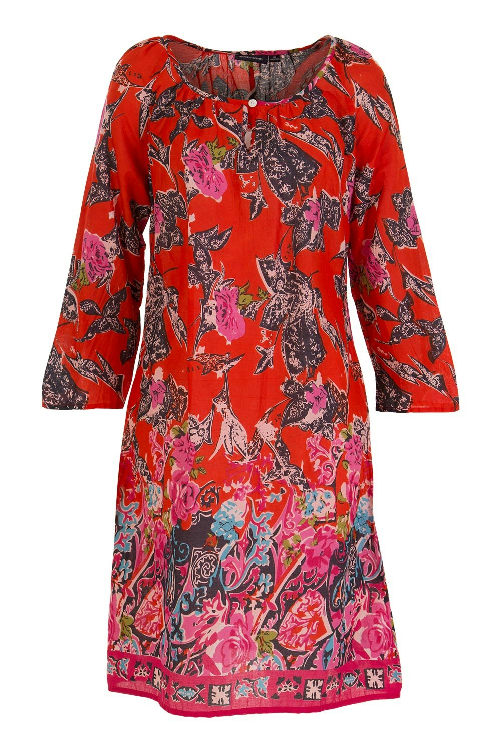 Gordon Smith clothing Red Baroque Print Dress - Womens Knee Length ...