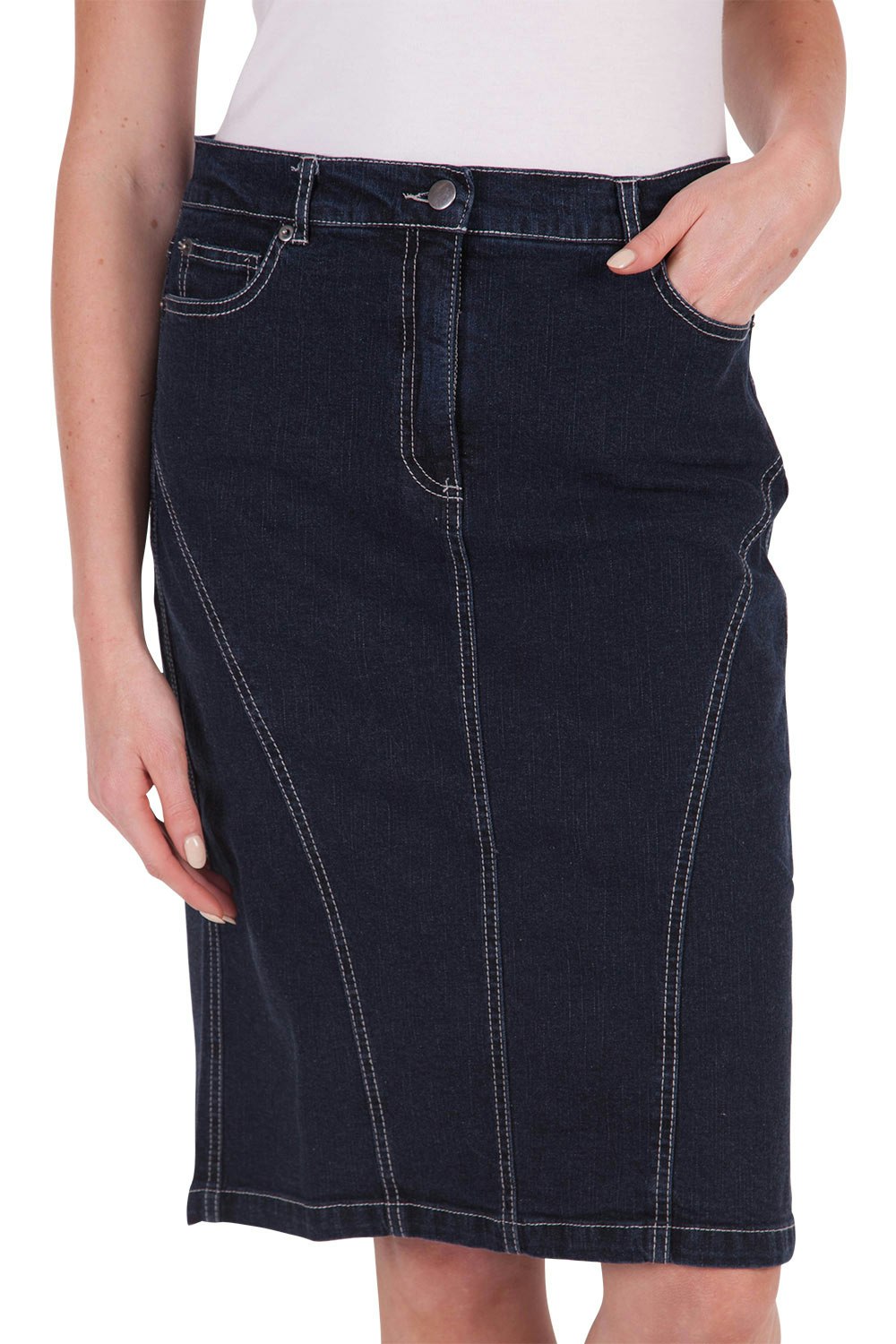 Gordon Smith clothing Miracle Denim Skirt - Womens Knee Length Skirts ...